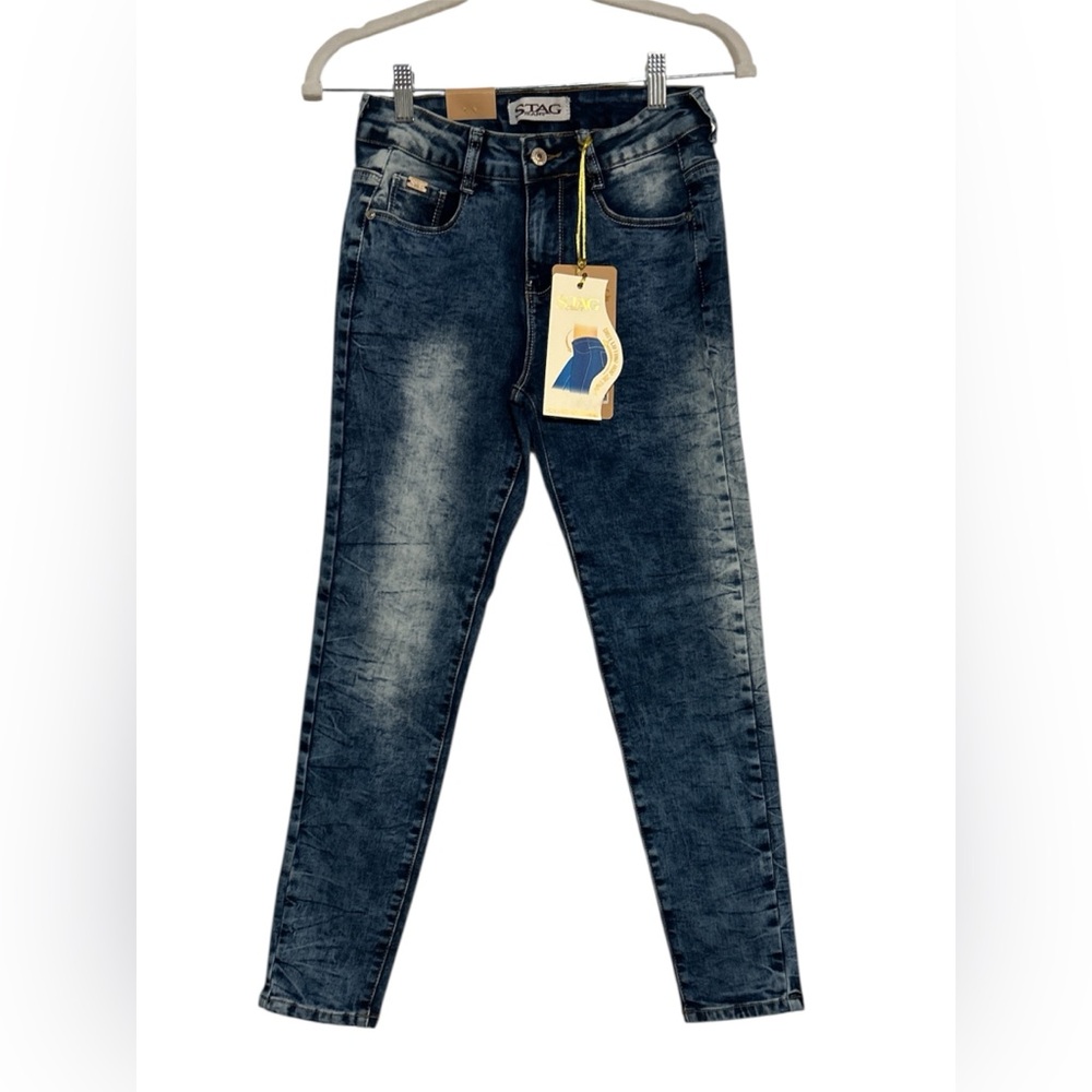 Stag Jeans Women's Size 5 Blue Mid-Rise Skinny  Denim Pants (718)